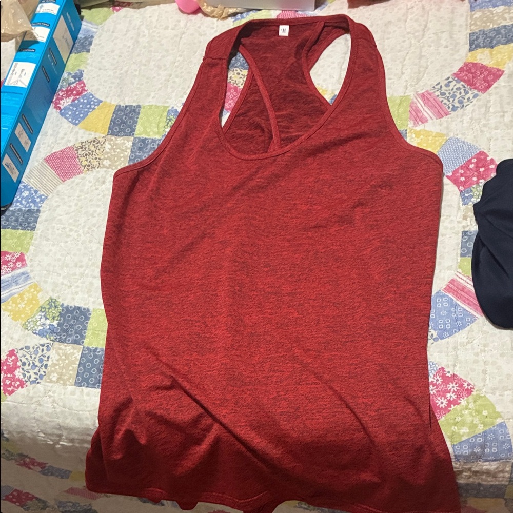 Elegant Red Racerback Tank Top